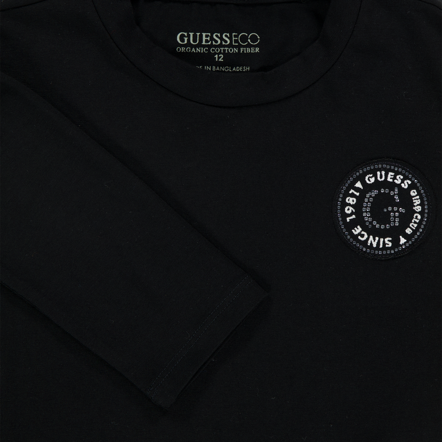 Guess Enfant Filles T-shirt Noir