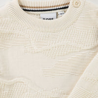 Boss Bébé Garçons Pull dans le blanc off