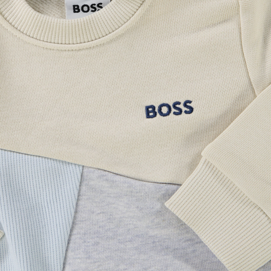 Boss Bébé Garçons Pull Bleu Clair