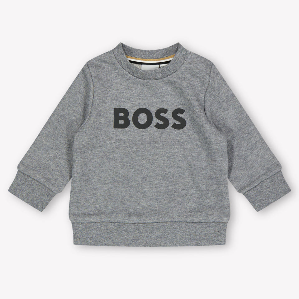 Boss Bambino Ragazzi Maglione in Grigio