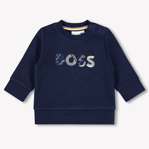 Boss Bebé Chicos Suéter en Navy