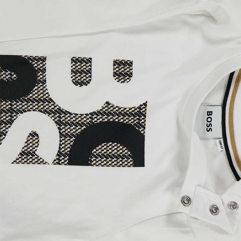 Boss Bebé Chicos Camiseta en Blanco