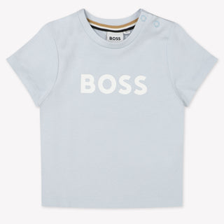 Boss Bebé Chicos Camiseta en Azul Claro