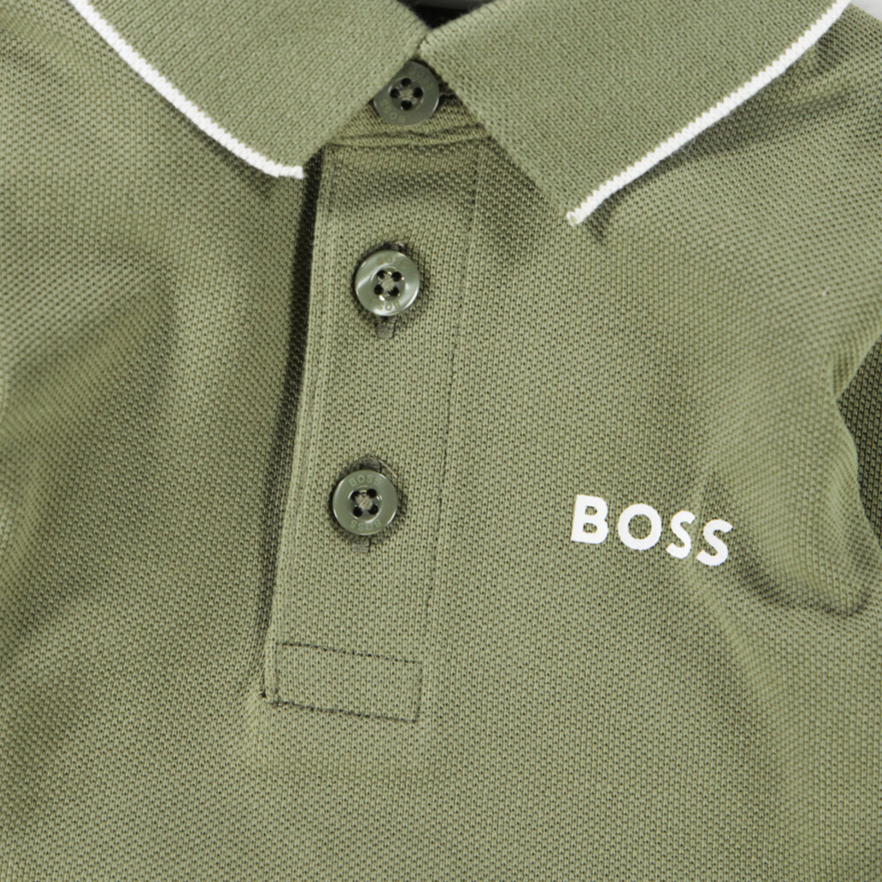 Boss Baby Jungen Polo Armee