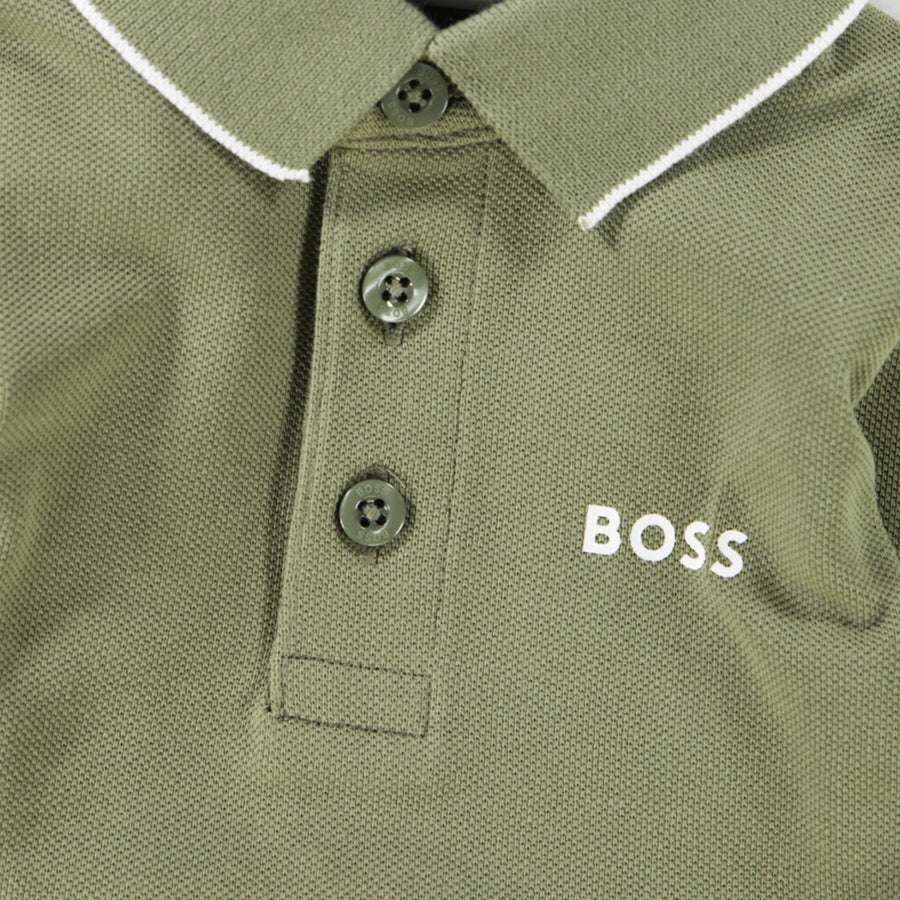 Boss Baby Jungen Polo Armee