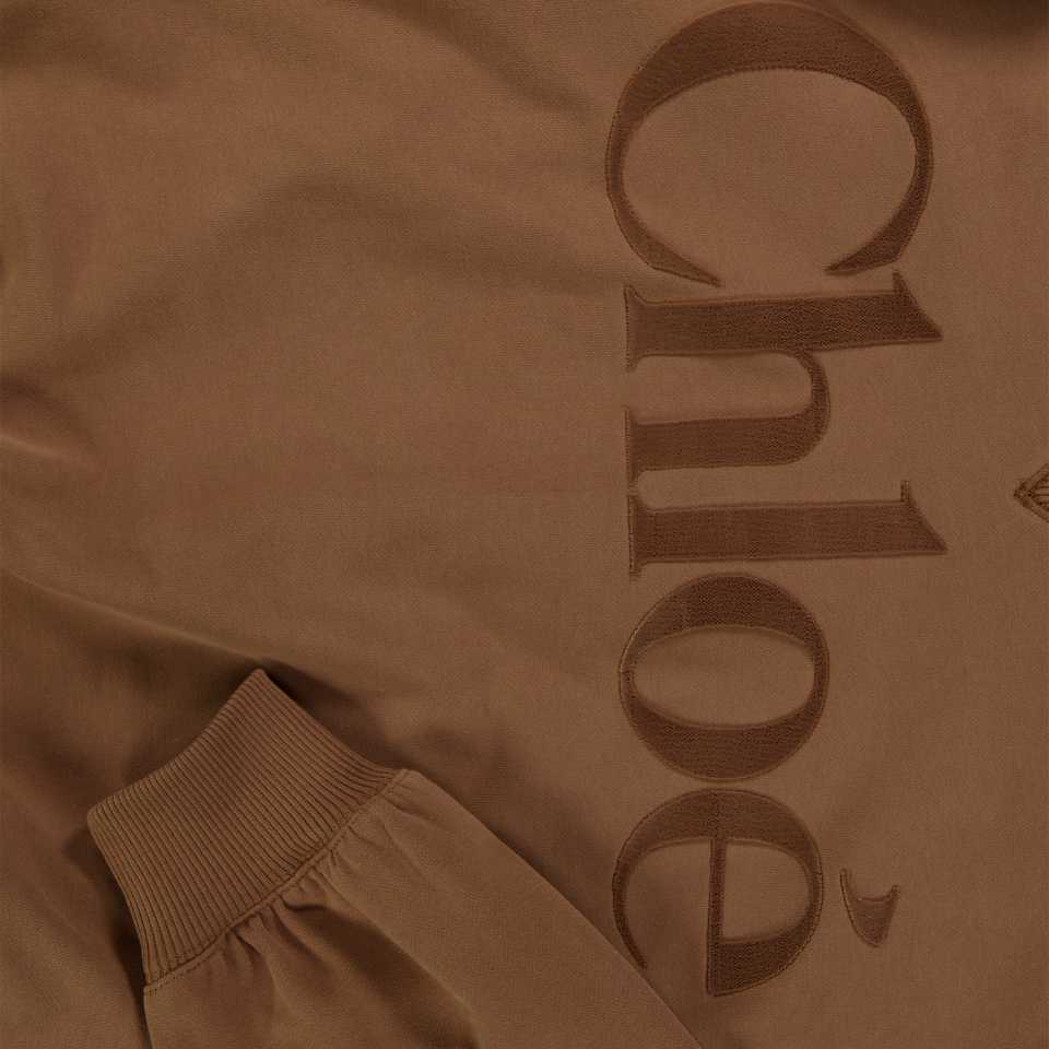 Chloe Niño Chicas Suéter en Marrón Claro