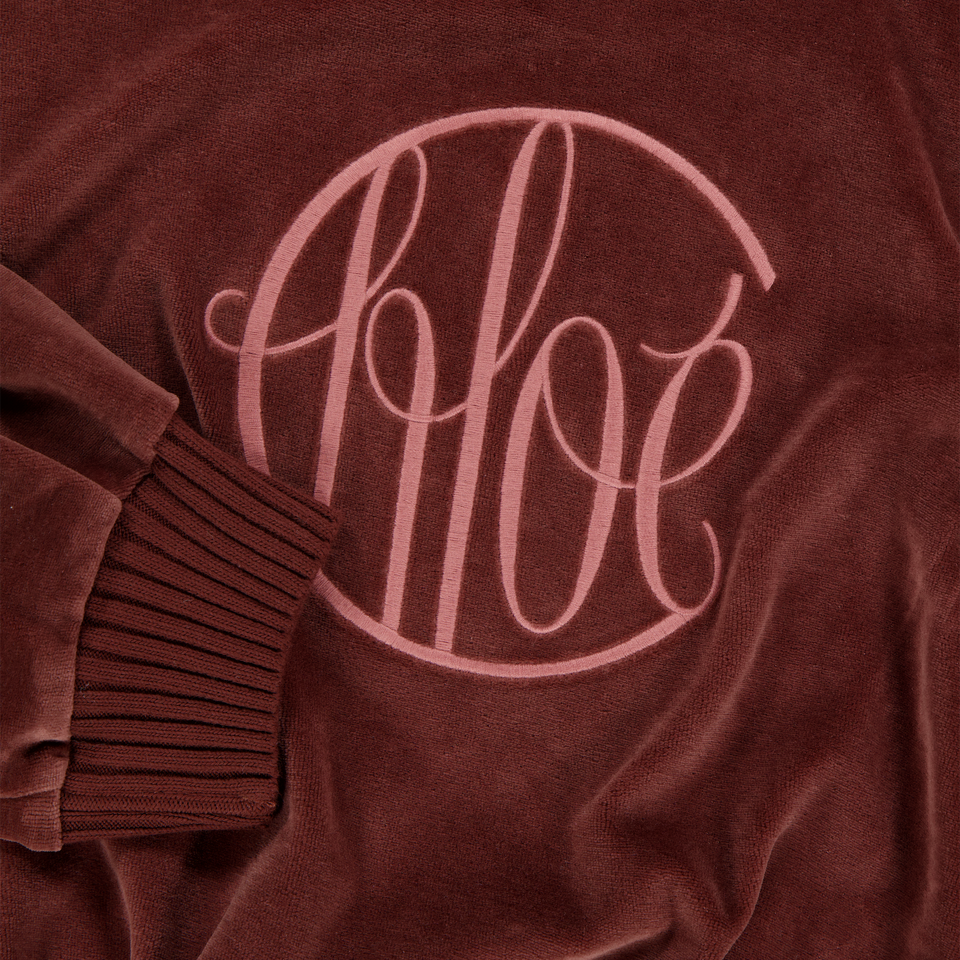 Chloe Kinder Meisjes Trui In Bordeaux