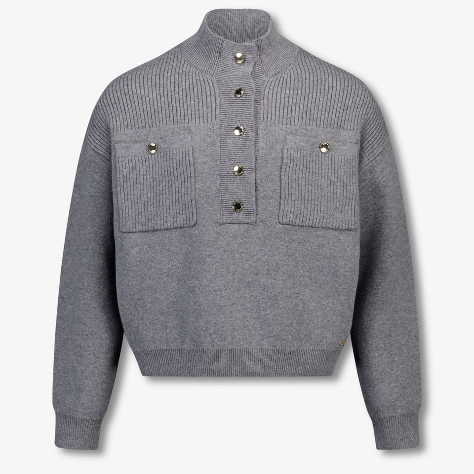 Chloe Enfant Filles Pull Gris