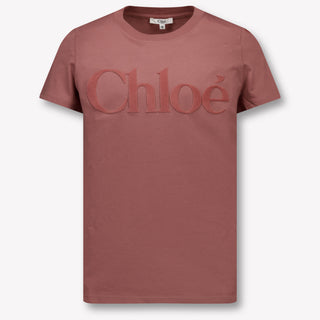 Chloe Niño Chicas Camiseta en Rosa Antiguo