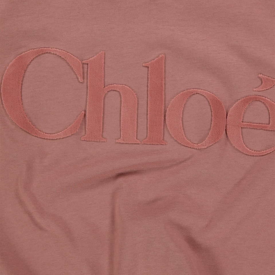 Chloe Niño Chicas Camiseta en Rosa Antiguo