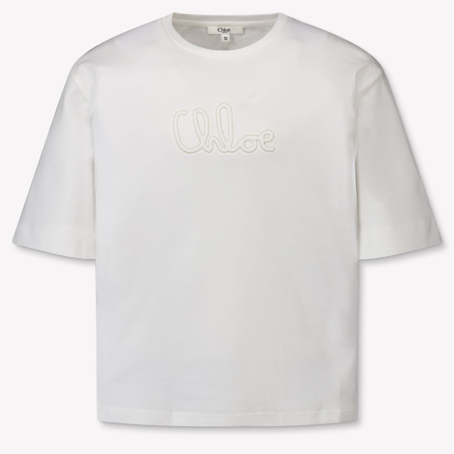 Chloe Enfant Filles T-shirt en blanc