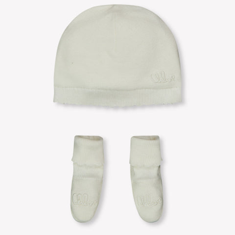 Chloe Bambino Ragazze Cappello in Off White