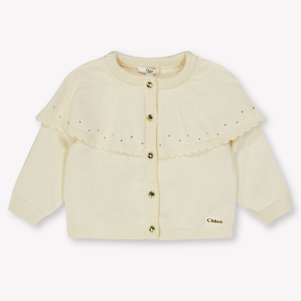 Chloe Baby Girls Vest  Offwhite