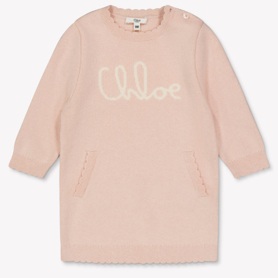 Chloe Bébé Filles Robe Rose Léger