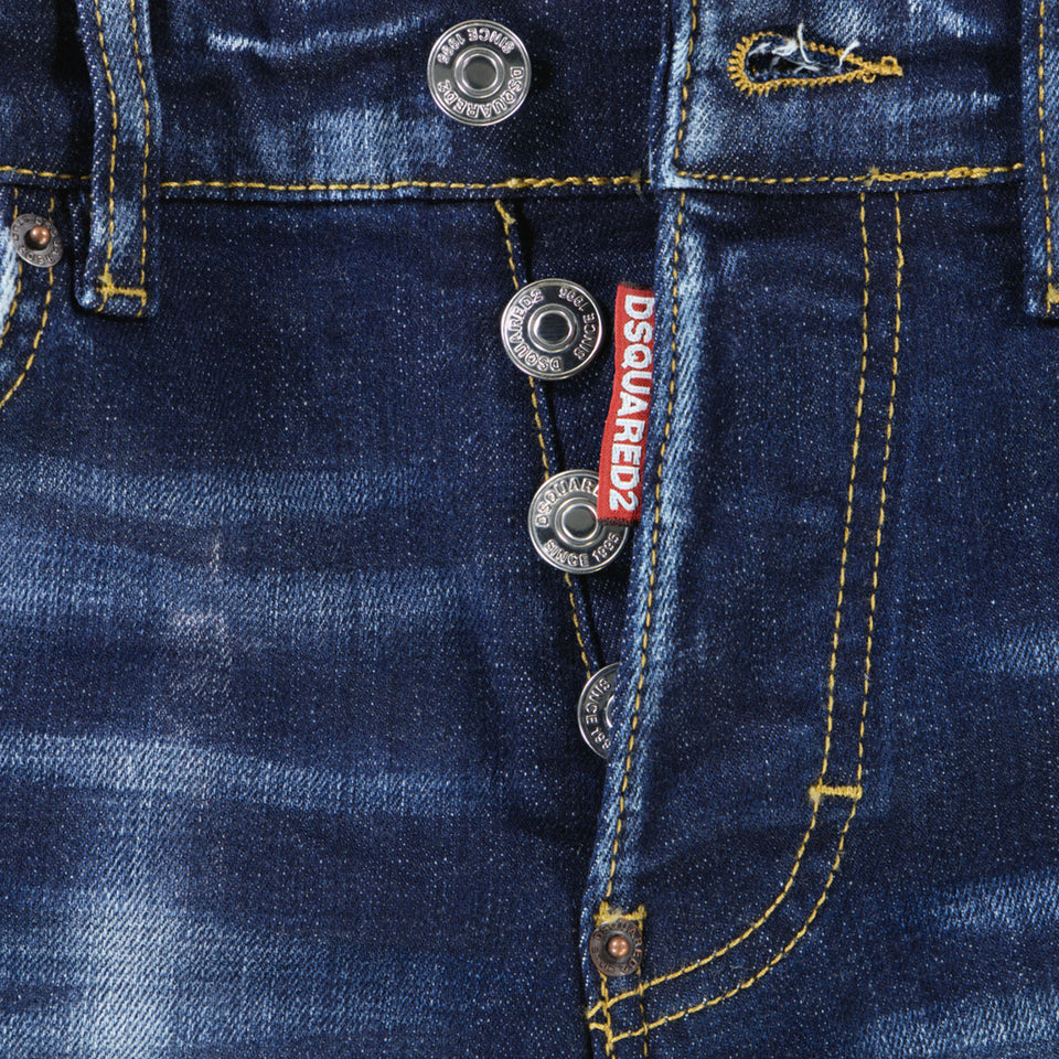 Dsquared2 Stanislav Kinder Unisex Jeans In Blauw