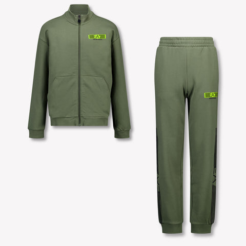 EA7 enfants Garçons Costume de jogging Armée