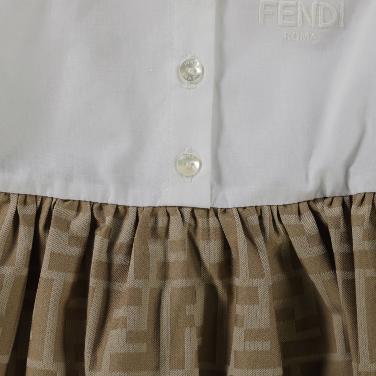 Fendi Bébé Filles Robe Beige