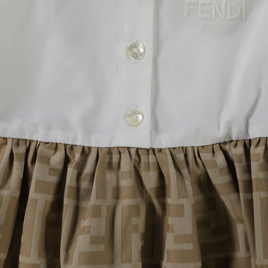 Fendi Bébé Filles Robe Beige
