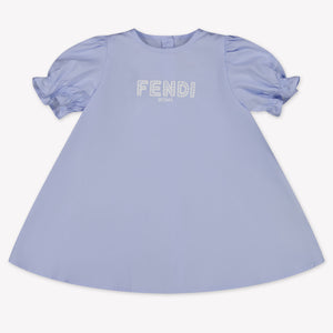 Fendi Baby Meisjes Jurk In Licht Blauw