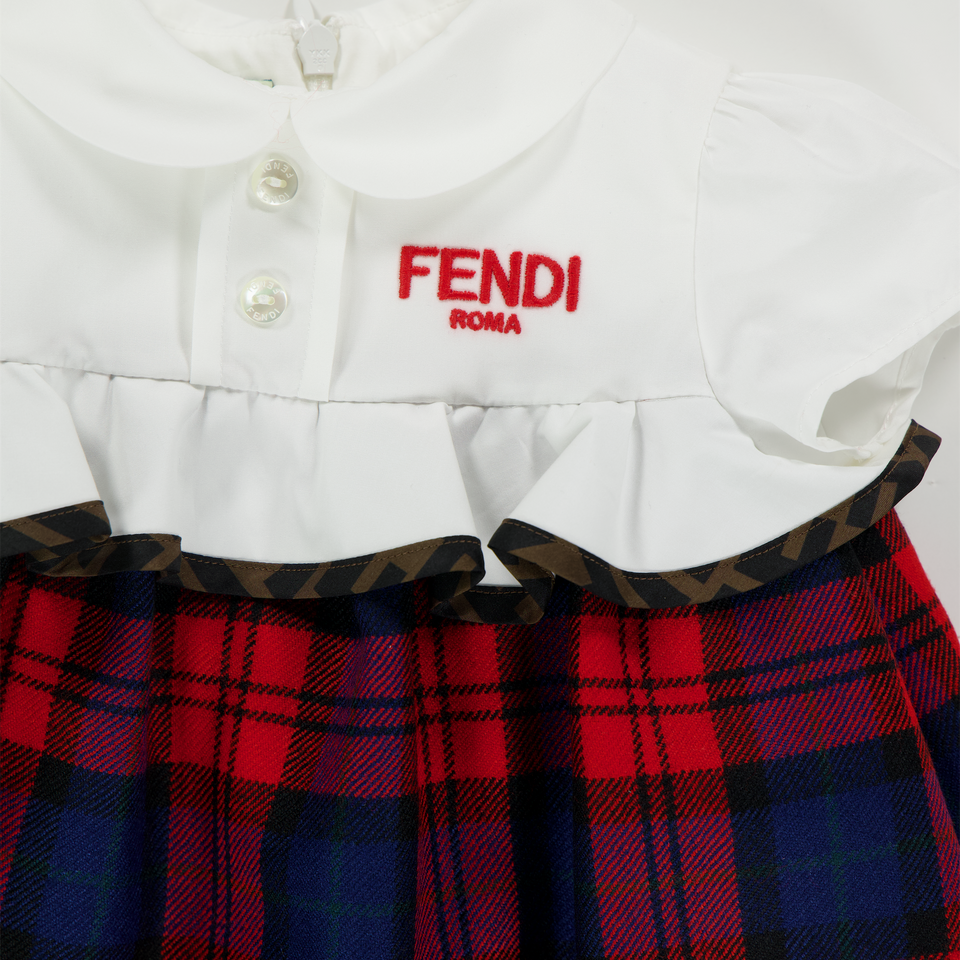 Fendi Bebé Chicas Vestido Rojo