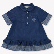 Fendi Baby Mädchen Kleid Marineblau