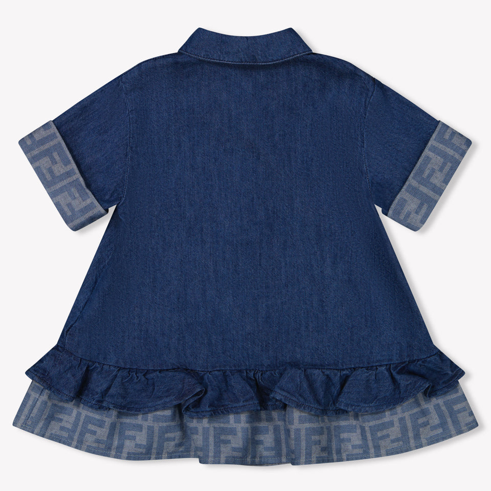 Fendi Baby Mädchen Kleid Marineblau