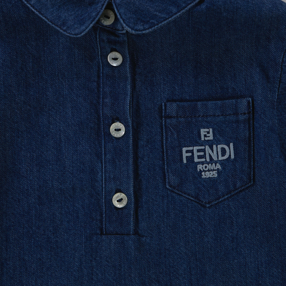Fendi Baby Mädchen Kleid Marineblau