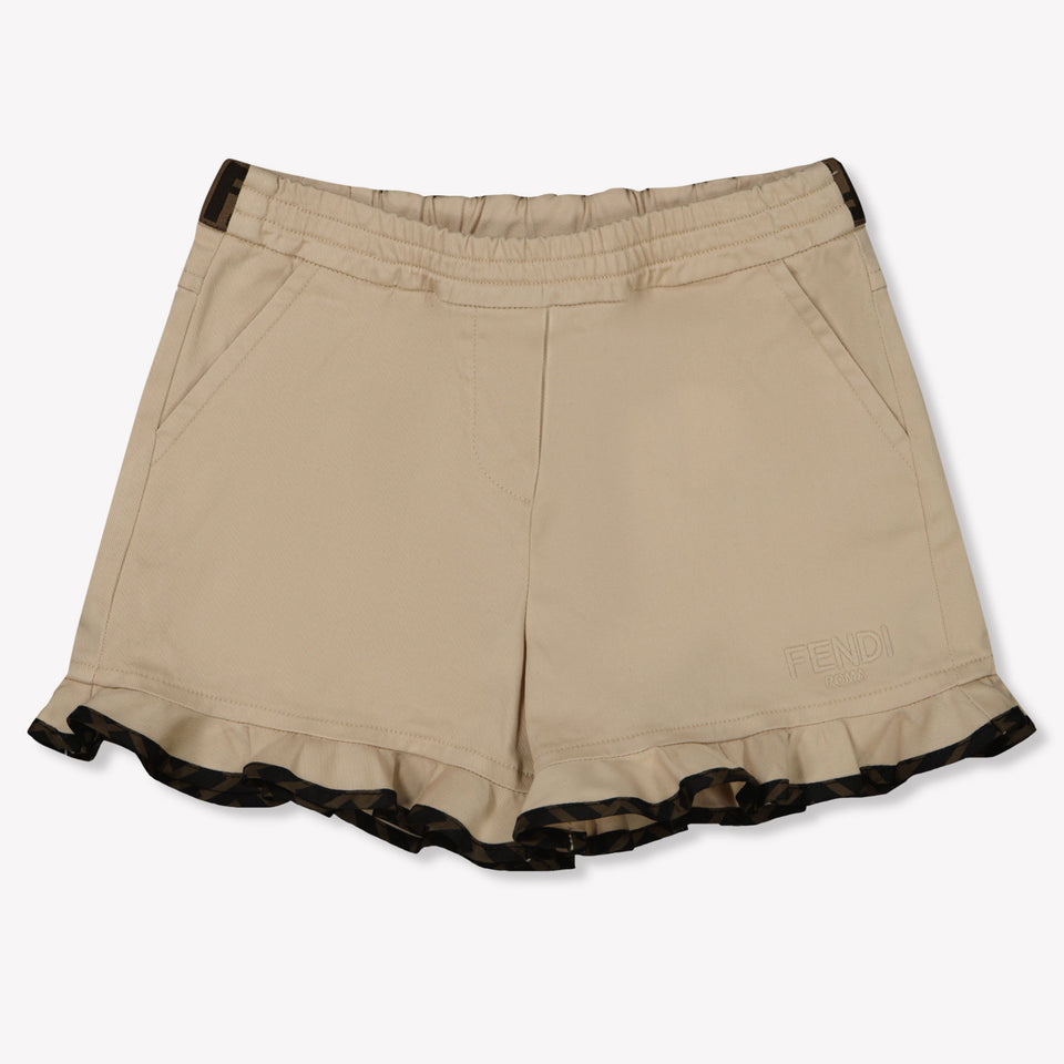 Fendi Bebé Chicas Shorts tes Beige