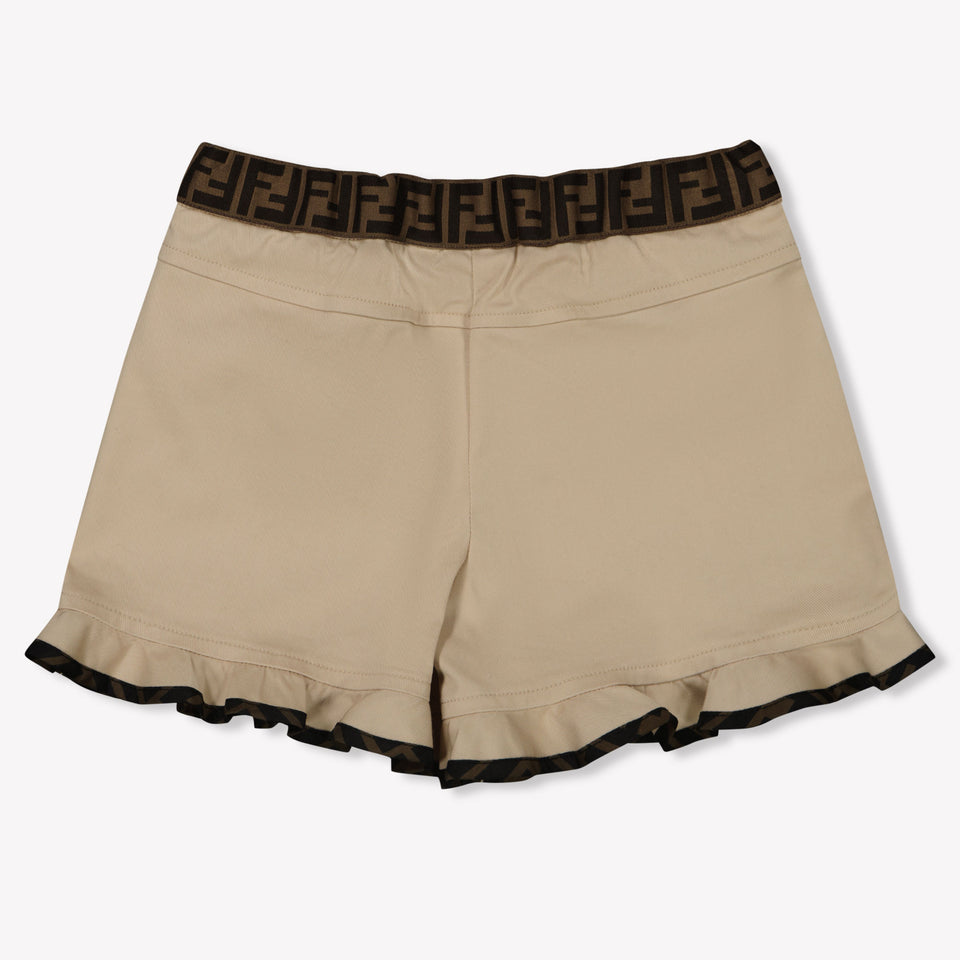Fendi Bebé Chicas Shorts tes Beige