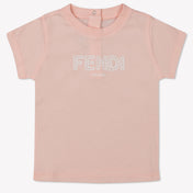 Fendi Bebé Chicas Camiseta en Rosa claro