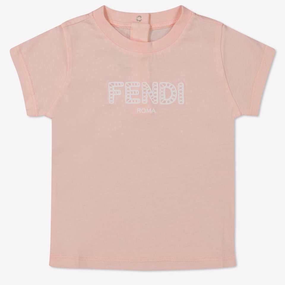 Fendi Bebé Chicas Camiseta en Rosa claro