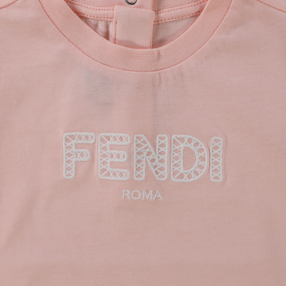 Fendi Bebé Chicas Camiseta en Rosa claro