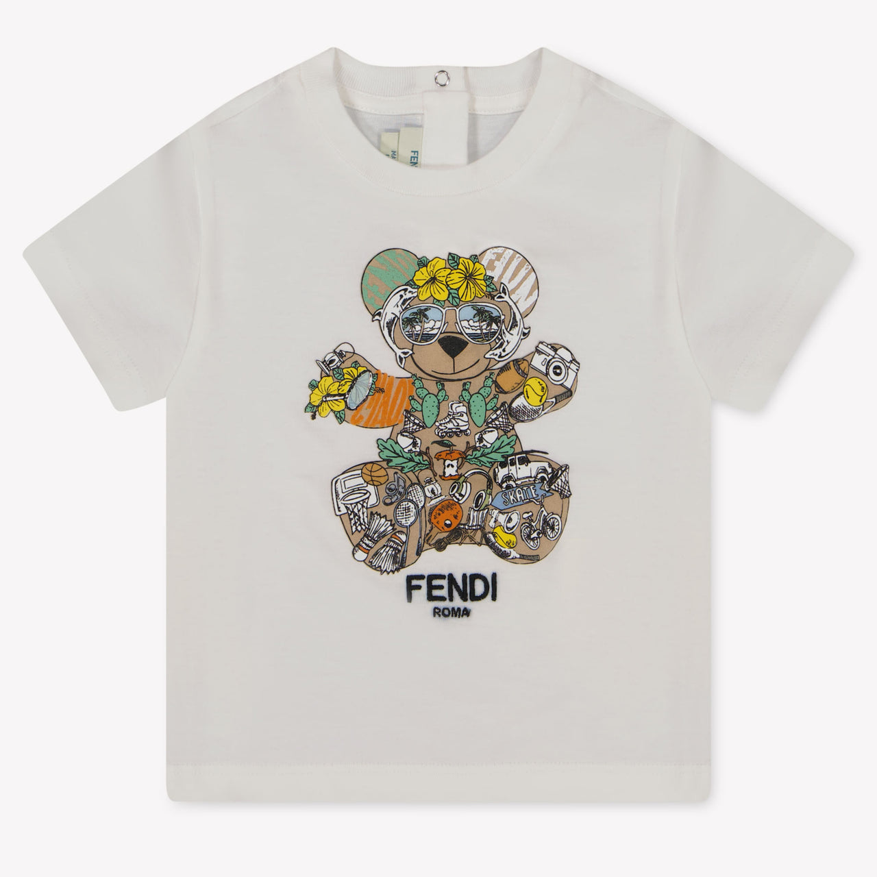 Fendi Bébé Garçons T-shirt Blanc