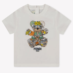 Fendi Bébé Garçons T-shirt Blanc