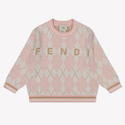 Fendi Baby Unisex Trui In Licht Roze