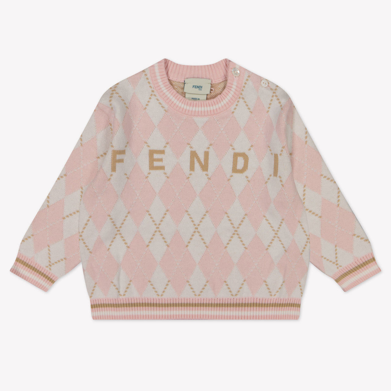 Fendi Bébé Unisexe Pull Rose Léger
