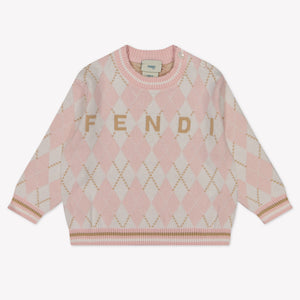 Fendi Bébé Unisexe Pull Rose Léger