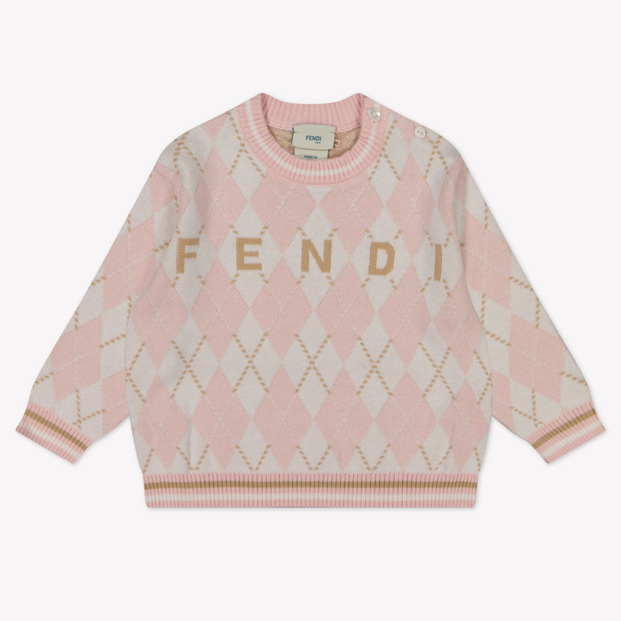 Fendi Bébé Unisexe Pull Rose Léger