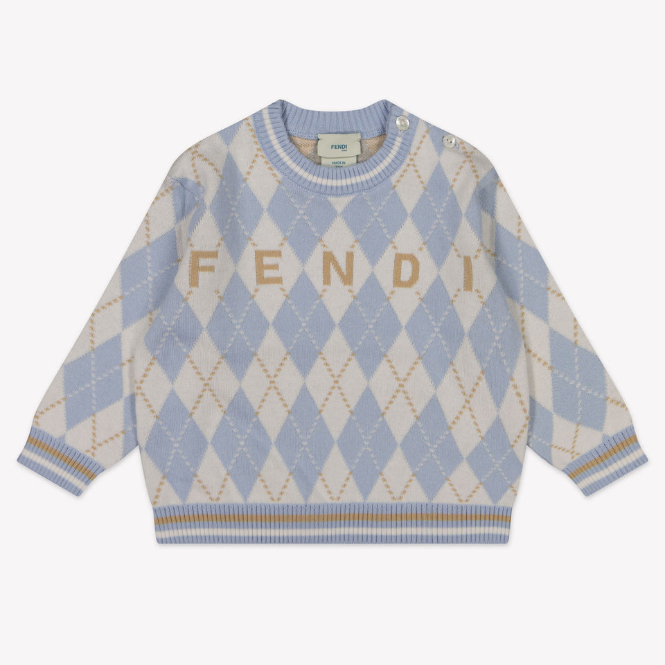 Fendi Baby Unisex Trui In Licht Blauw