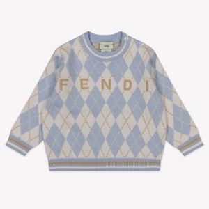 Fendi Baby Unisex Trui In Licht Blauw