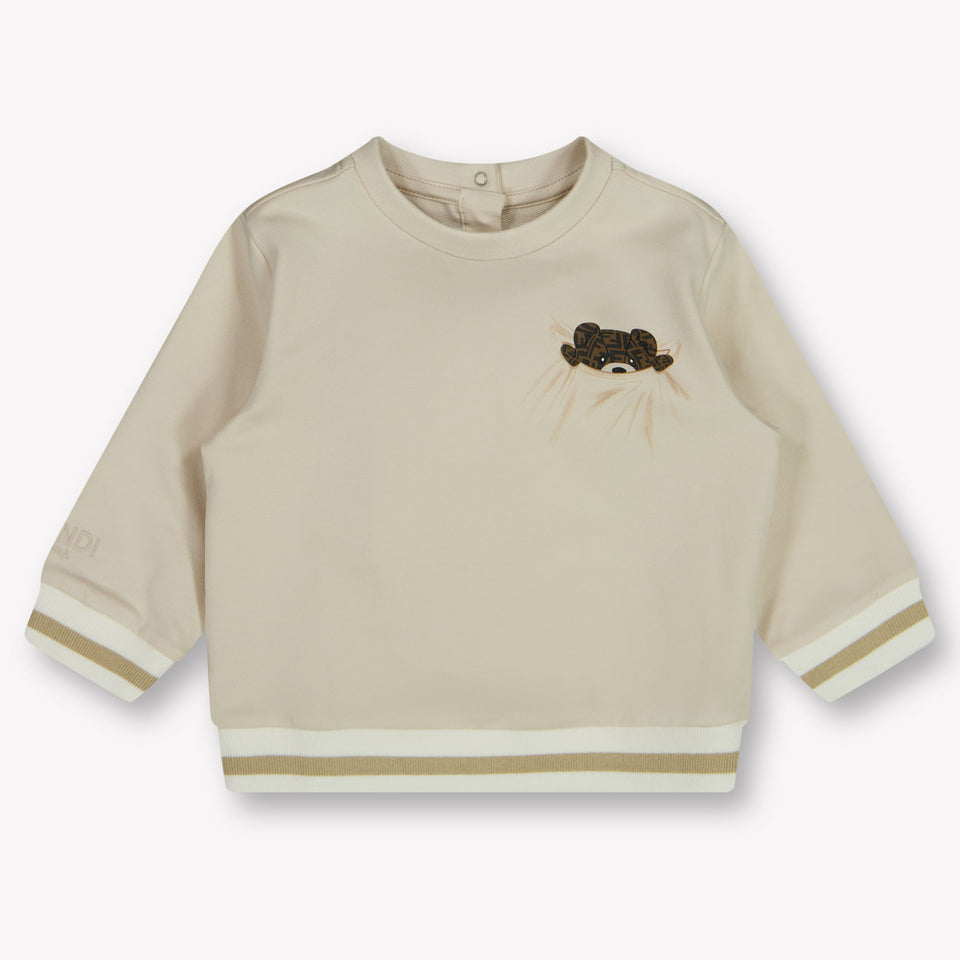 Fendi Bébé Unisexe Pull Beige