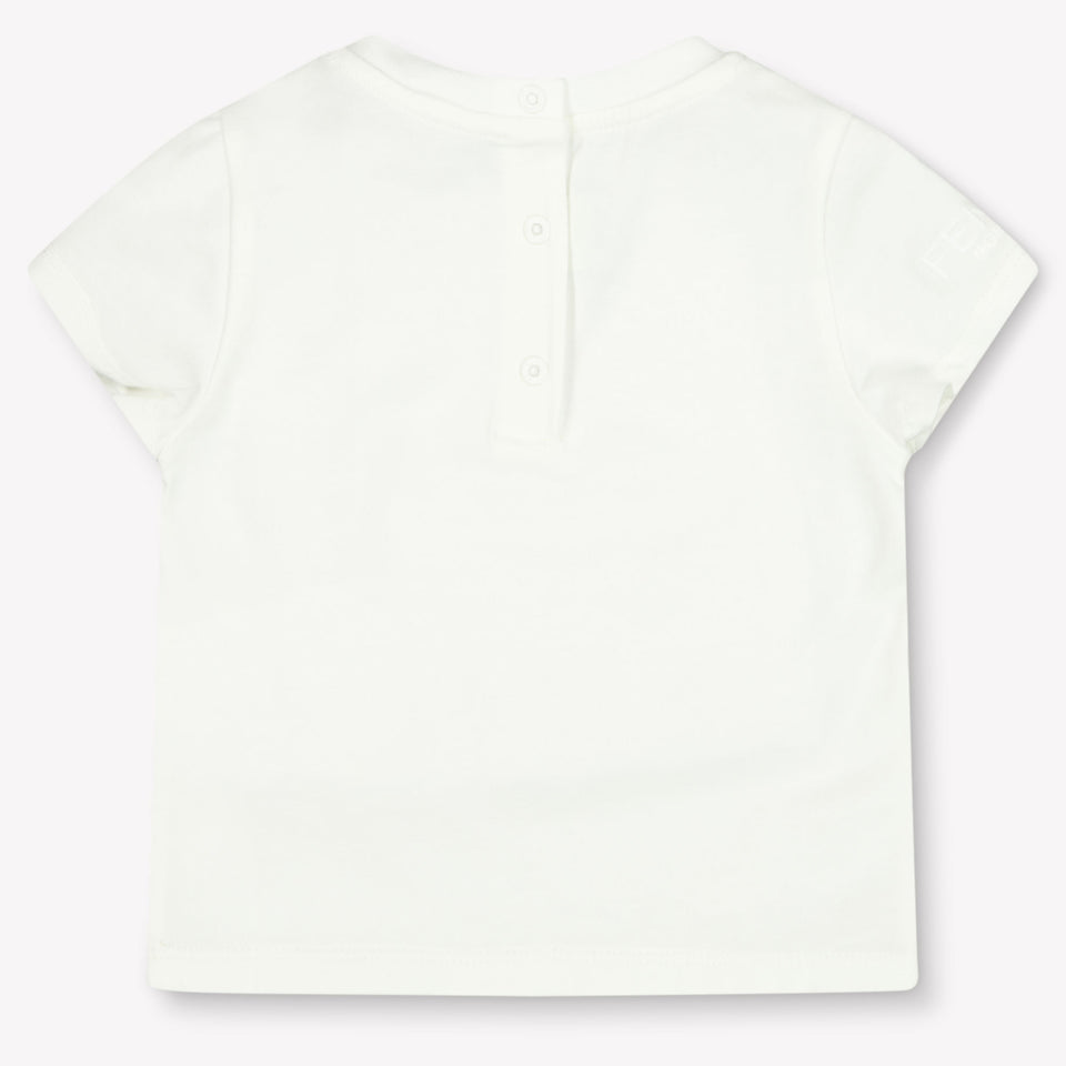 Fendi Bebé Unisex Camiseta en Blanco