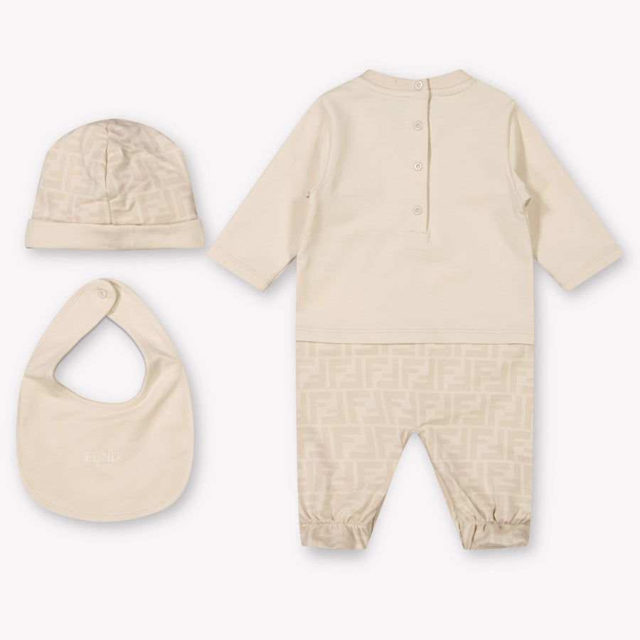 Fendi Baby Unisex Box Anzug Beige