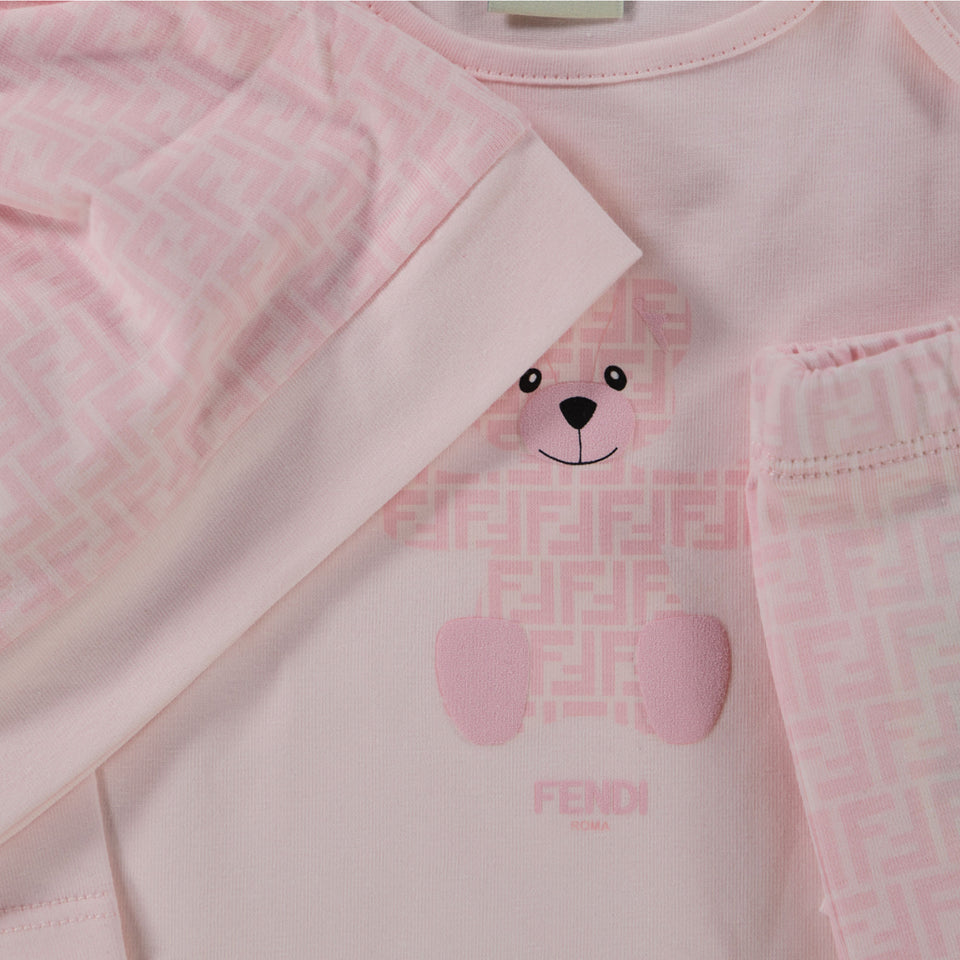 Fendi Baby Unisex Box Anzug Hellrosa