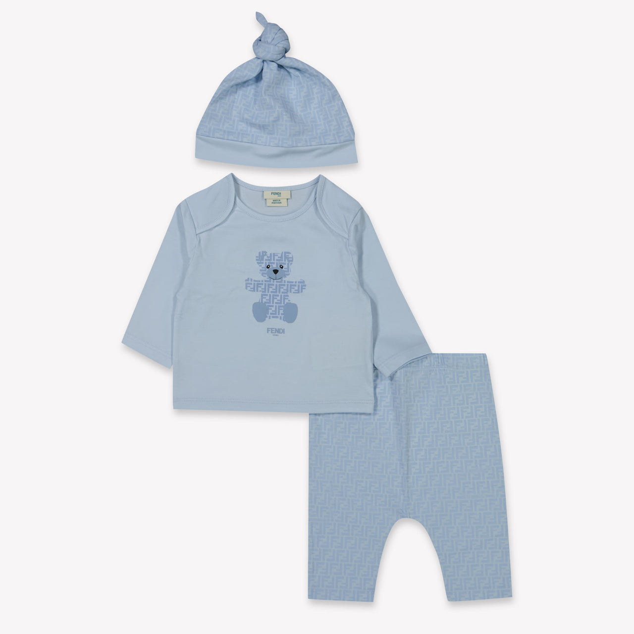 Fendi Bebé Unisex Traje de caja Azul Claro
