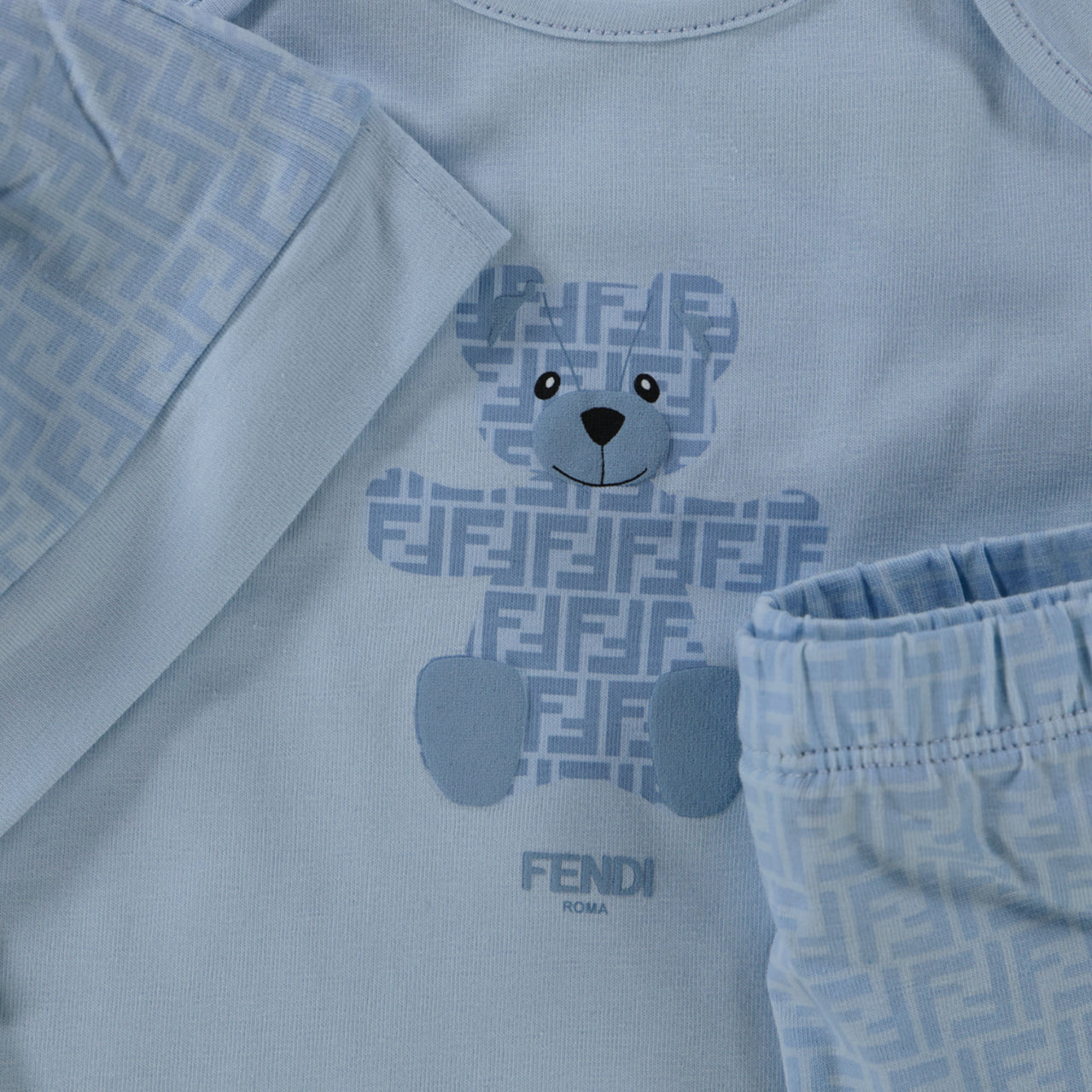 Fendi Bebé Unisex Traje de caja Azul Claro