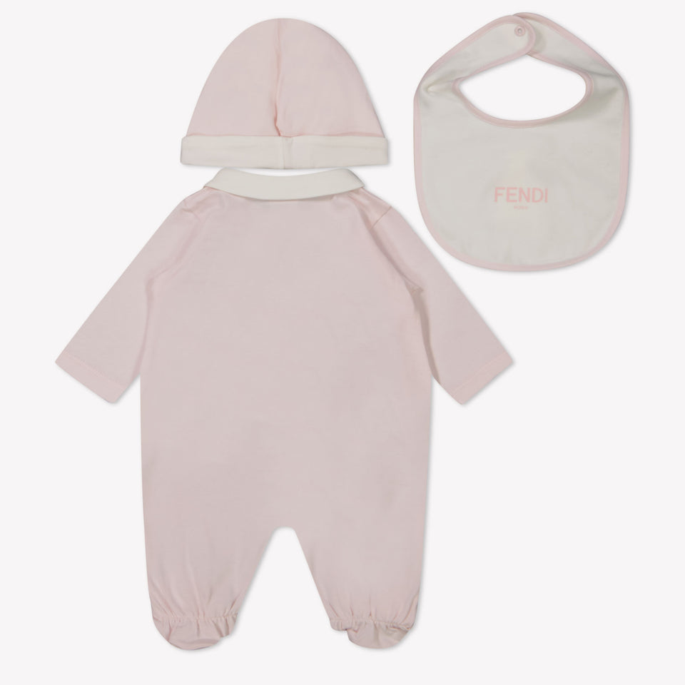 Fendi Baby Unisex Playsuit  Light Pink
