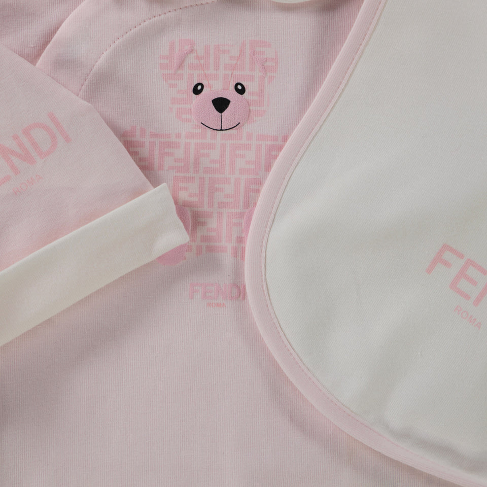 Fendi Baby Unisex Playsuit  Light Pink