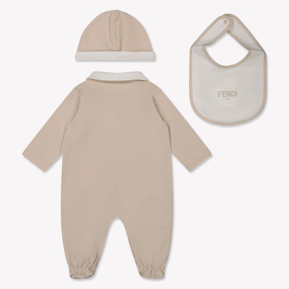 Fendi Baby Unisex Box Anzug Beige