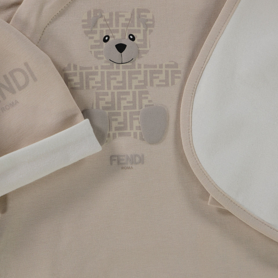 Fendi Baby Unisex Box Anzug Beige